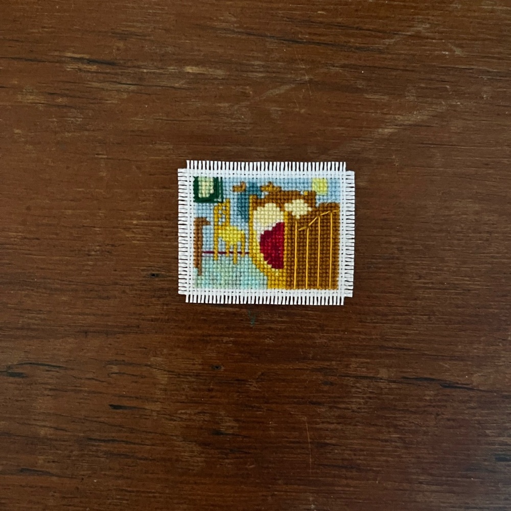 Van Gogh’s “Bedroom in Arles” in Mini Cross Stitch Art - Picture 2 of 4